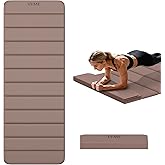 Extra Thick Foldable Yoga Mat (10mm), SGS Certified TPE, Non-Slip & No Smell, 12-Fold Design for Ultra Portability And Easy Storage | for Yoga, Gym, Pilates, and Home Workouts, 76" x 26"