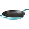 Le Creuset Enameled Cast Iron Signature Iron Handle Skillet, 11.75" (2-3/8 qt.), Caribbean