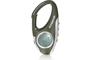 Digital Altimeter Portable Digital Compass Hiking Thermometer Backlight Altitude Altimeter Barometer Multi Function for Hikin