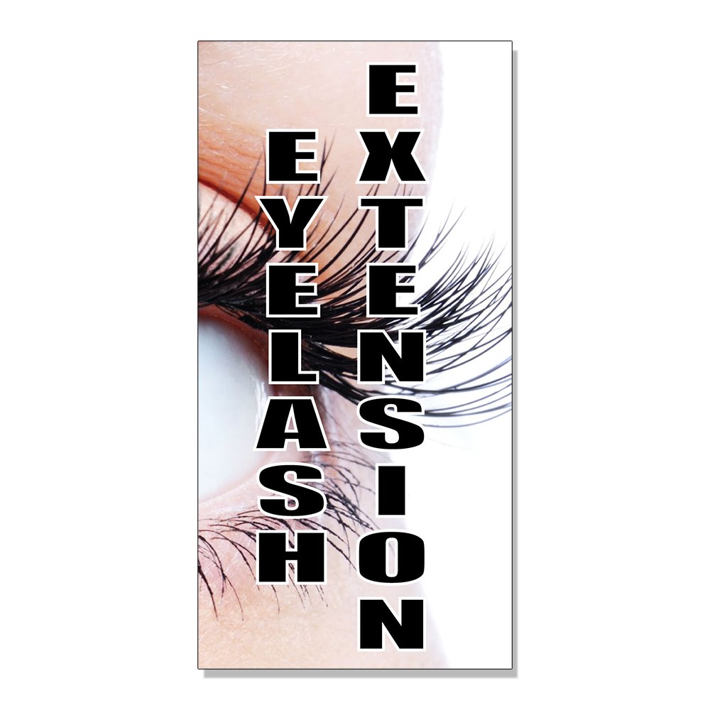 Eyelash Extension DECAL STICKER Retail Store Sign 14.5 x