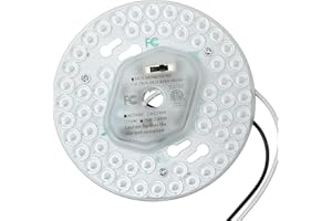 HAOLEDI 5.12'' LED Ceiling Fan Light Retrofit Kit 18W 2100LM Ceiling Light Replacement PCB Board 5CCT 3000K 3500K 4000K 5000K 6000K Adjustable 120V CRI90 Dimmable(18, watts)