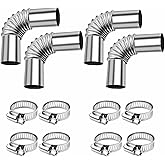 LinamHoz 4 pcs Diesel Heater Exhaust Pipe, 24mm Stainless Steel Exhaust Pipe Elbow Connector Heater Parts Auto Parts for Weba