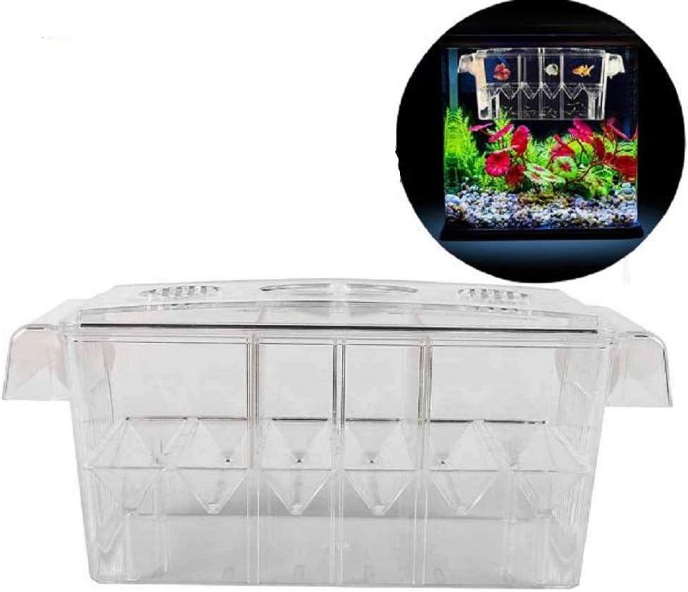 1 Set Fish Breeding Isolation Box Fish Breeding Case Aquarium Spawning Box Fish Spawning Case Acrylic Guppy Spawning Box 20.5 * 10.5 * 27cm Aquarium Hatching Spawning Box
