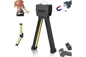 ensthee Gym Lamp for Posing, 7th Gear Dimming, Portable Magnet LED Flashlight with Hanging Hook, Magnetic Work Light with 180 Degree Folding, USB Rechargeable Worklight, Posing Lamp