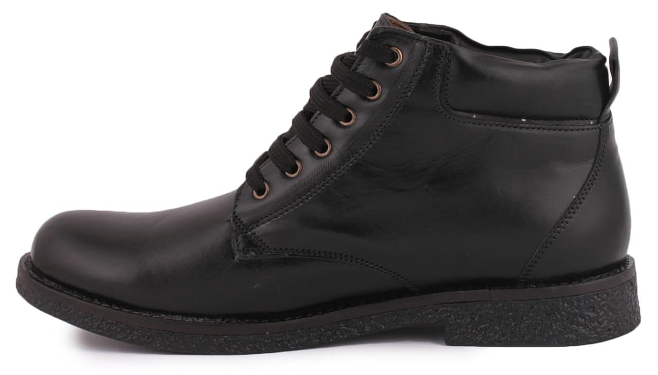 Buy Men's Black Jack leather boot at Amazon.in