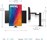 BenQ PD2705UA 27-inch 4K Monitor with Ergo Arm KVM USB-C HDR10 IPS view 2