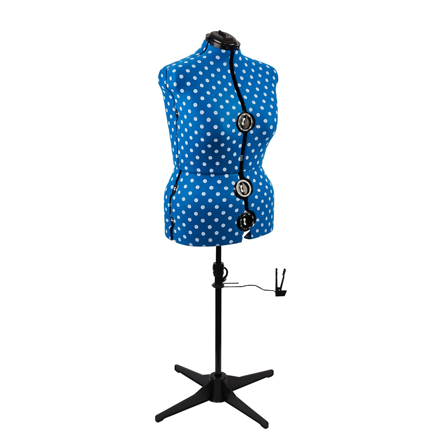 Sewing Online Adjustable Dressmakers Dummy, in Duckegg Polka Dot with Hem Marker, Dress Form Sizes 20 to 22 - Pin, Measure, Fit and Display your Clothes on this Tailors Dummy - 5902C