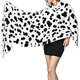 MENRIAOV Dalmatian Dog Print Women'S Scarf Wraps Imitation Cashmere Shawl Wrap Keep Warm Comfortable Soft Scarves With Tassel Scarf