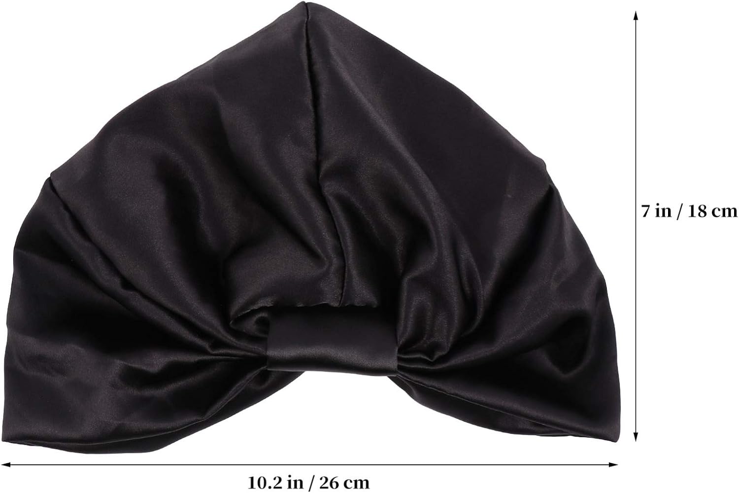 FRCOLOR Silk Bonnet Sleeping Cap for Natural Hair,Wide Band Satin Bonnet Hair Loss Caps Soft Hair Turbans Night Head Cover,2pcs (Black,Orange) - Image 3