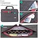 BRINCH 15-15.6 Inch Multi-Functional Suit Fabric Portable Laptop Sleeve Case Shoulder Messenger Bag Briefcase for Laptop, Tablet, MacBook, Notebook - Black-Red