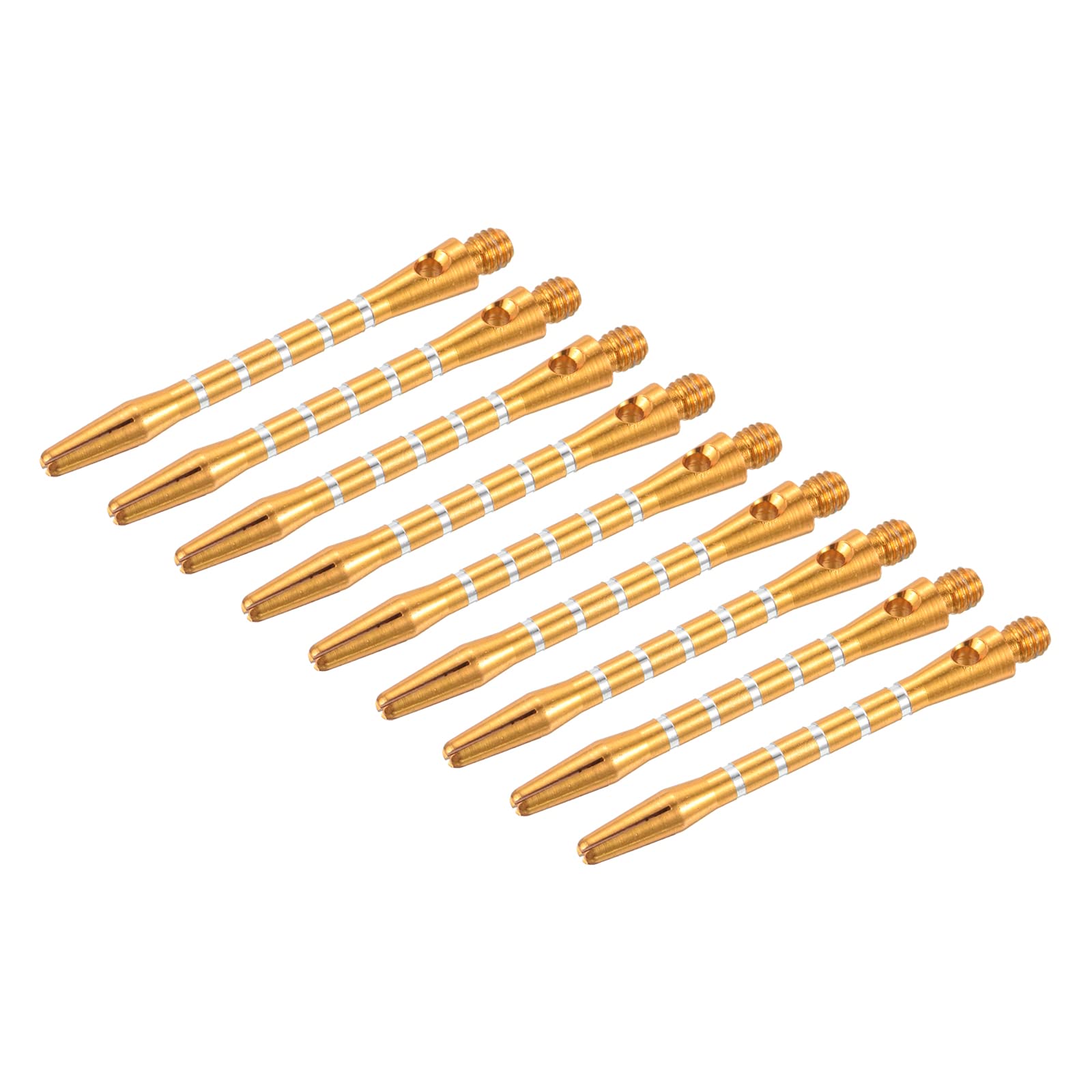 PATIKIL 48mm Dart Shafts, Medium 2BA Thread Aluminum Dart Stems Dart Accessories for Steel Tip - 9 Pack (Gold Tone)