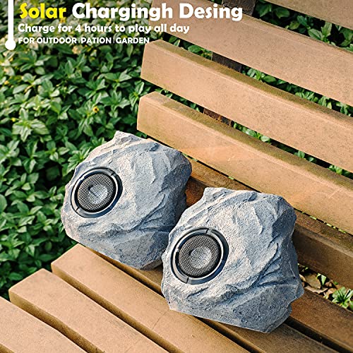 Rock Solar Bluetooth Speakers Outdoor, Wireless Waterproof Speaker for