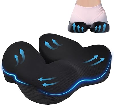 QUTOOL Memory Foam Seat Cushion Office Chair Car Desk Chair Cushion