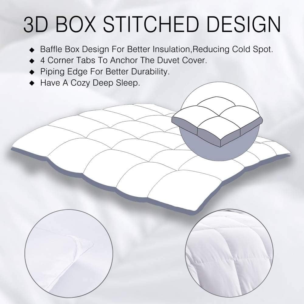 Kingsley trend White Down Alternative Comforter - King (104 x 92) Duvet Insert All-Season Soft Comforter, Machine Washable: Home & Kitchen