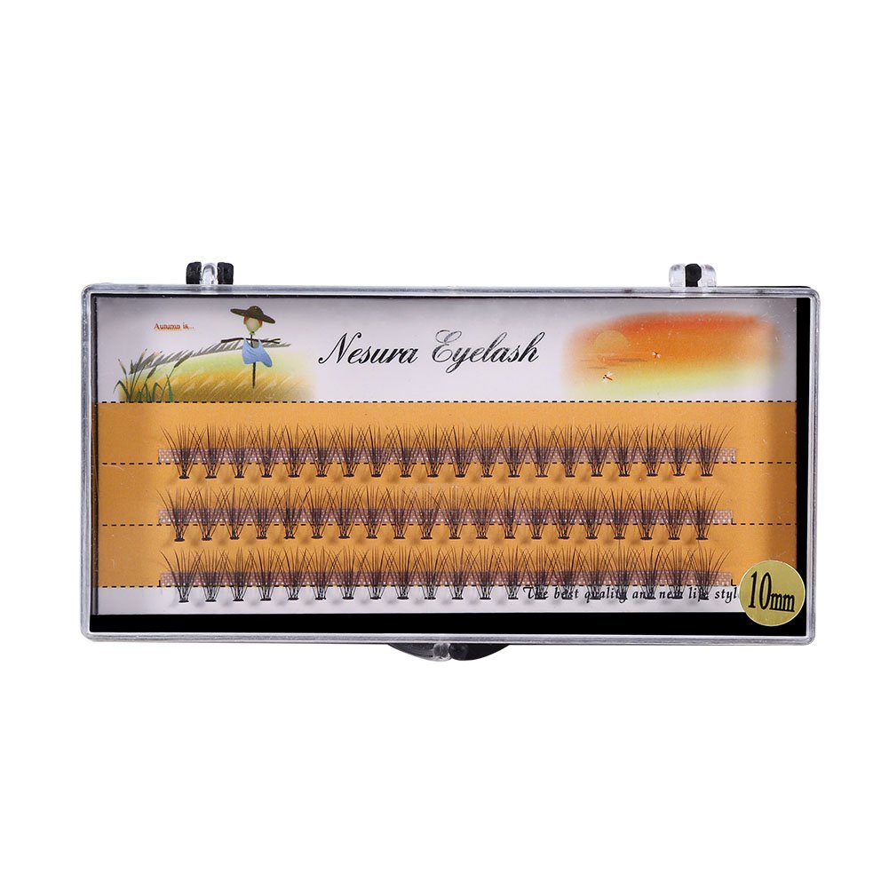 60PCS Eyelash Extensions Individual Lash Volume 3D Fans Natural Fake Eyelashes 9-12MM(10mm)