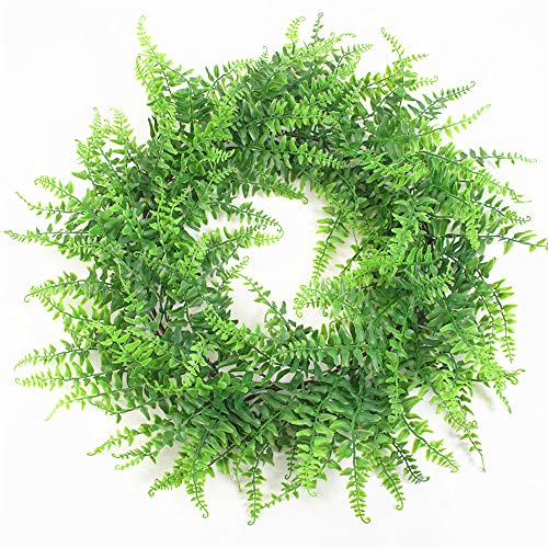Fycooler Faux Boston Ferns Plant Artificial Vines Hanging Leaves Greenery Garland Artificial Plats 6.2 Feet in Length for Wedding Backdrop Arch Wall Decoration Garden Home Decor