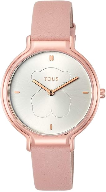 Tous Reloj Real Bear de Acero IP Rosado con Correa de Piel Nude ...