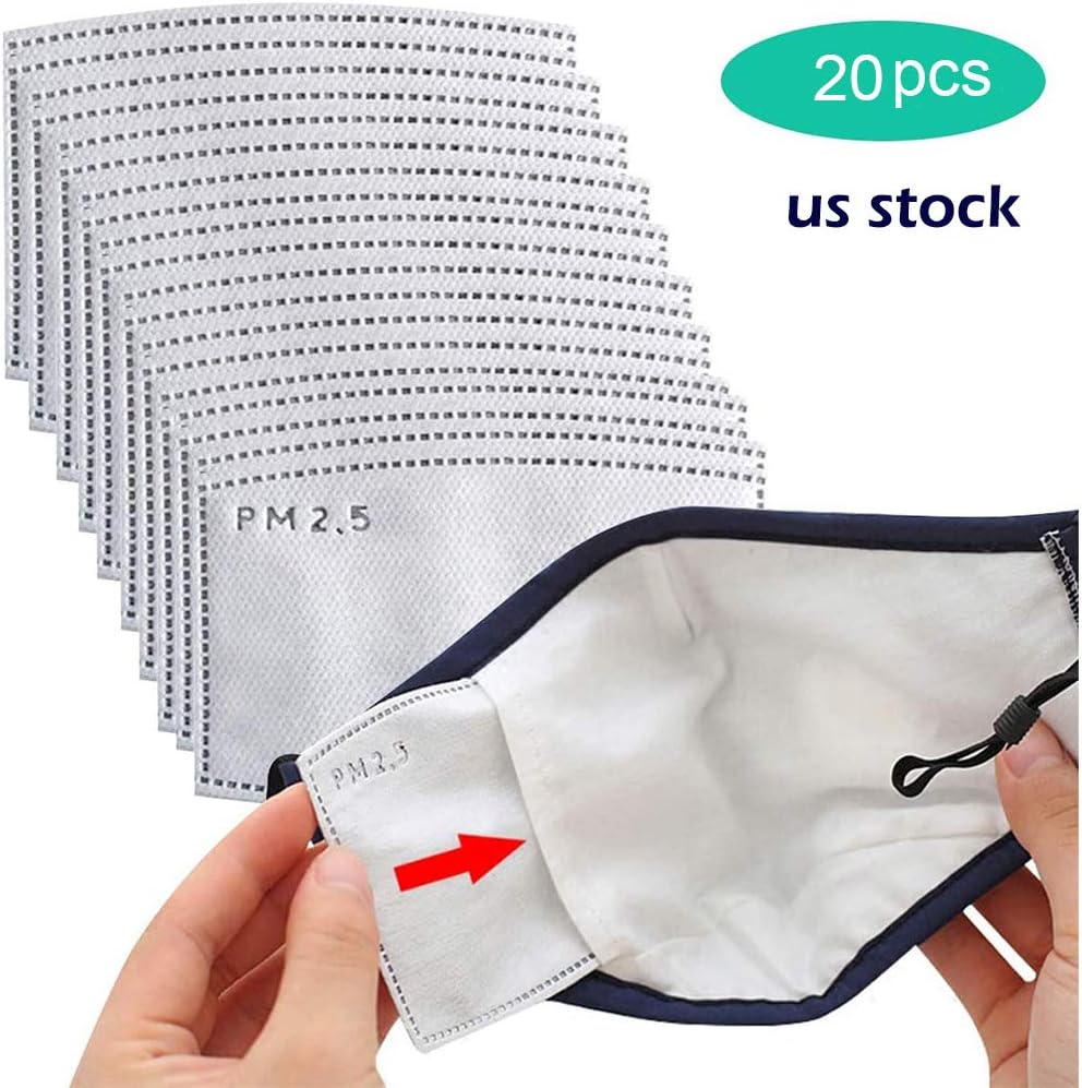 Taymey 5Layers PM2.5 Replaceable Filters, Activated Carbon Filter (20pcs)