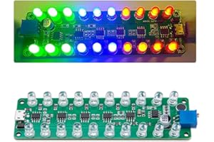 ZORZA 1Pcs LED Display Music Visualizer VU Meter Amplifier Board with Adjustable Potentiometer Voice Sound Control for Dynamic Sound Level Music Spectrum Meter Display for Sound Professionals