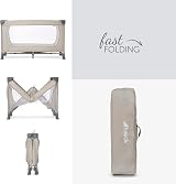 hauck Dream N Play Travel Cot, Lightweight Folding Playpen, Beige view 5