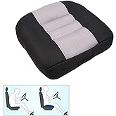 Srutirbo Car Booster Seat Cushion Heightening Height Boost Mat, Breathable Mesh Portable Car Seat Pad Angle Lift Seat for Car, Office,Home (Black)