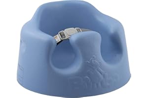Bumbo Baby Floor Seat – Portable Infant Booster Chair for Sitting Support, Activity and Feeding, 15" x 15" x 9.3", Powder Blue