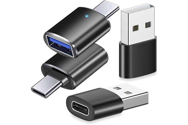 USB C to USB Adapter,Type C to USB Adapter [4 Pack] 3.0 USB Type-C Male to USB Female, USB C Female to USB Male Adapter OTG C