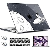 TWOLSKOO for MacBook Pro 14 inch Case M5 M4 M3 M2 M1 Pro Max Chip (2026-2021), Plastic Hard Shell & Keyboard Cover & Type C Adapter & Screen Protector, Flying Astronauts