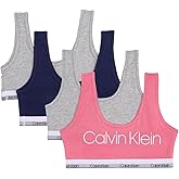 Calvin Klein Kids Girls' Modern Cotton Bralette 4-Pack