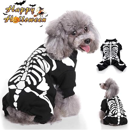 Morbuy Halloween Crâne Modèle Costume Pour Chien Chat