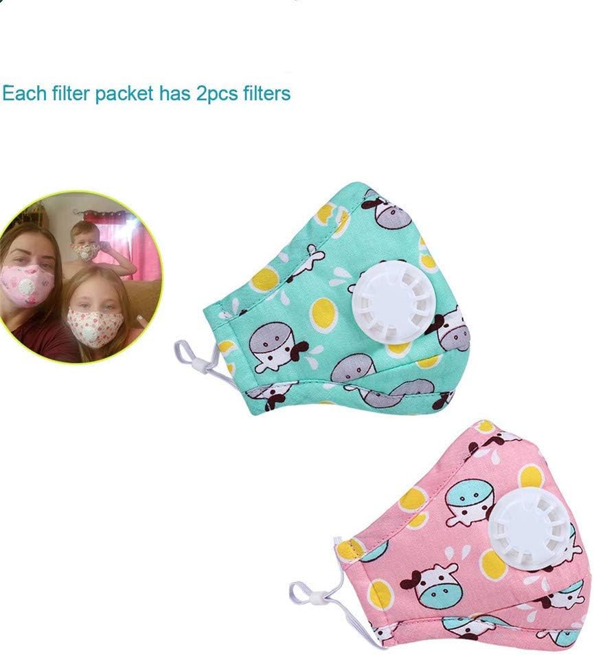 Mask anti-pollution N95 mask suitable for children with valve replaceable filter can effectively prevent allergic dust mask 2 pieces (B)