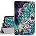 Hocase iPad 6th/5th Generation Case, PU Leather Smart Case with Apple Pencil Holder, Auto Sleep/Wake Feature, Soft TPU Back Cover for iPad A1893/A1954/A1822/A1823 - Mandala in Galaxy