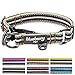 Blueberry Pet Safety Dog Collar with Dual D-Rings | 3M Reflective Multi-Colored Adjustable Collar in Olive and Blue-Gray | Soft Nylon Dog Collar for Active Medium Dogs