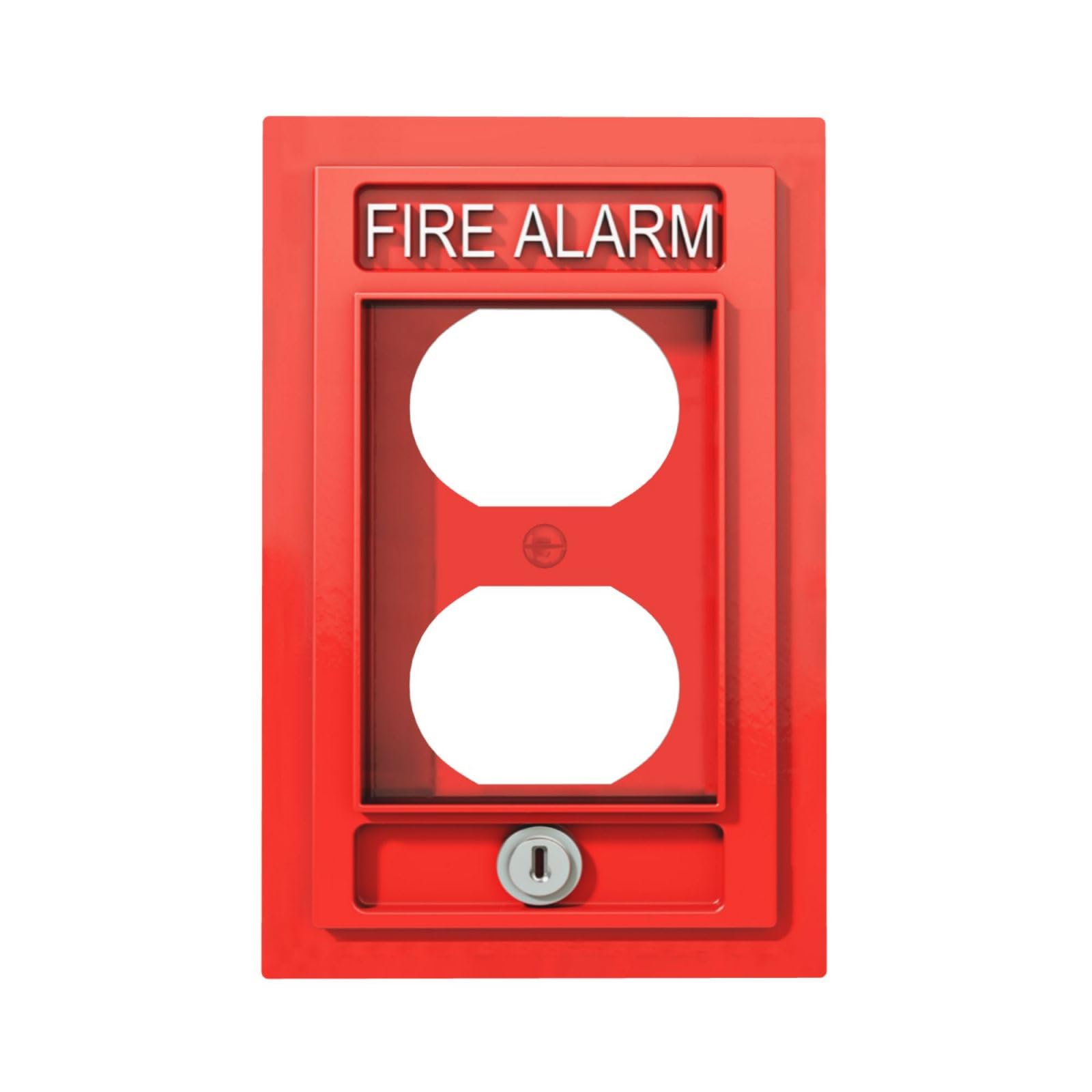 ShinyLuck Fire Alarm 1 Gang Electrical Duplex