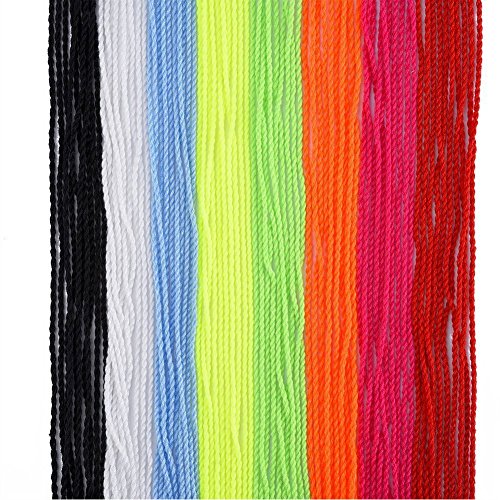ETbotu 100 Pcs Durable Polyester String Multi Color Pro-Poly Rope for Kids Toy