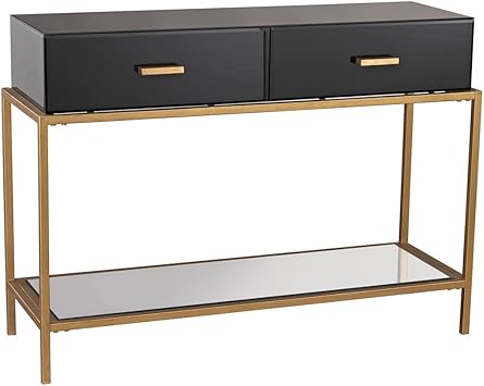 Amazon Com Contemporary Home Living 44 Black And Gold Leaf 2