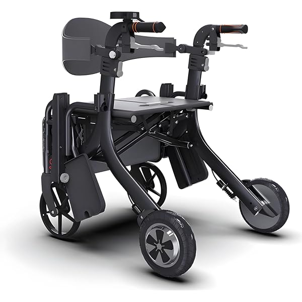 Sinceborn Rollator Walker 3 in 1 Multifunctional Carbon Fiber