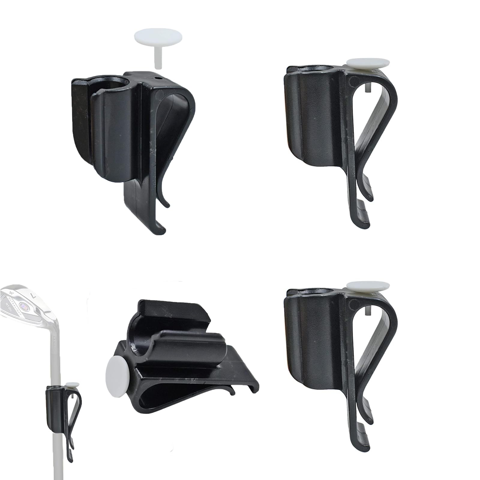 zalati Golf Club Bag Clips 4pcs Golf Carry Bag Putter Clips Golf Bag Clamp Holder for Golf Club Bag Organizer