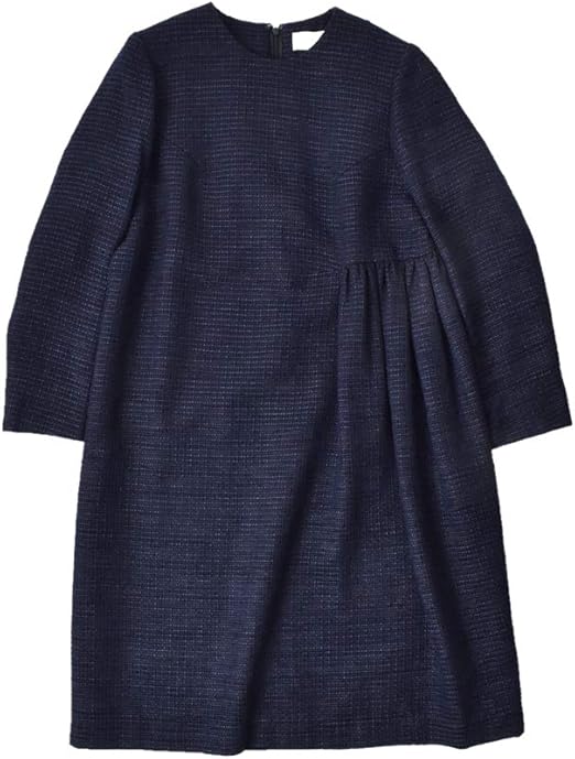 Amazon ヌーイ Nooy モノクロームリボンジャガードベルドレス 1 ダークネイビー Col Dnv Nop02ss19 1 Dnv ワンピース チュニック 通販