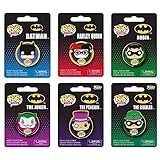 Funko POP! Pins - DC Universe - SET OF 6 BATMAN CHARACTERS (1.25 inch)(Robin, Joker, Riddler, Harley