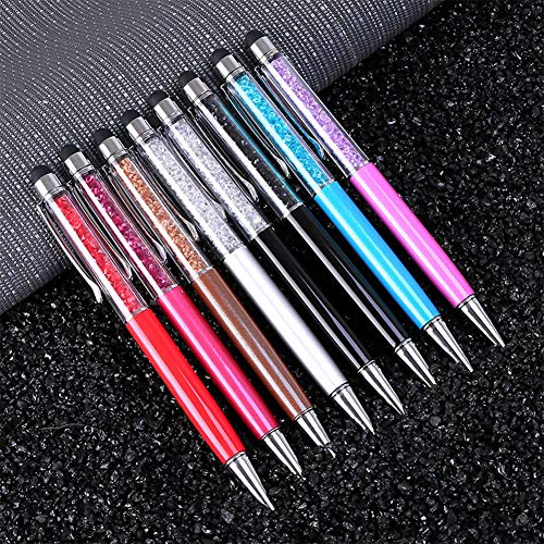 image for HATOLY 8PCS Random Colorful Crystal Pen Diamond Ballpoint Pens Fashion