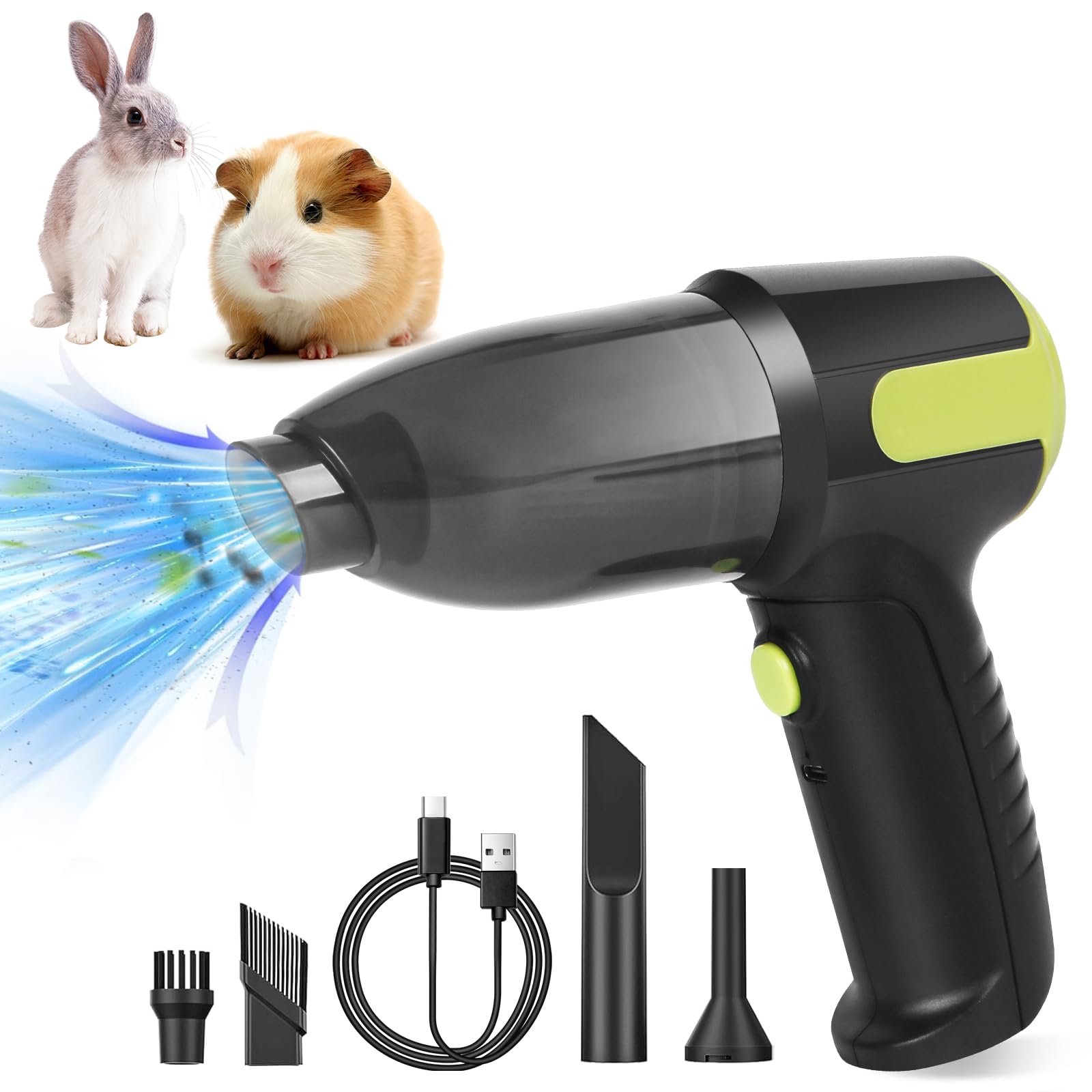 Photo 1 of Lyrzzey Guinea Pig Poop Vacuum: Mini Handheld Cordless Spot Cleaning Tool for Pet Cages – Ideal for Lightweight Daily Cleanup of Guinea Pig, Rabbit, Hamster, Chinchilla, Reptile, Bird & Small Animals