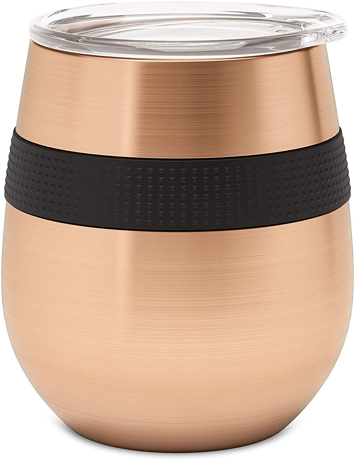 CAFE CONCETTO Reusable Coffee Cup 8oz/230ml - Premium Insulated Tumbler with Lid - Keep On-The-Go Drinks from Water to Wine Hot or Cold - Stainless Steel (Rose Gold)