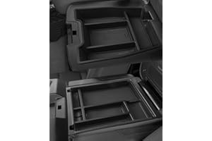 WEIPIN Silverado Sierra Center Console Organizer - Compatible with 2019-2025 Chevy Silverado/GMC Sierra 1500 - 2020-2025 Chevrolet Silverado/ Sierra 2500HD 3500HD - (Split-Bench Folding Seat) - 2 Pack Black
