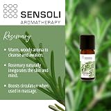 SENSOLI Rosemary Essential Oil 10ml 100% Pure Amber Glass Dropper Bottle view 2
