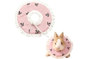 Quhoxdye Adjustable Guinea Pig Recovery Cone Collar for After Surgery, Soft Pet Recovery Collar for Rabbits/Chinchilla/Kitten