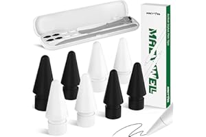 8 Pack Replacement Tips for Apple Pencil 1st Gen/ 2nd Gen/Apple Pencil Pro/USB-C with iPad Pen Storage Tip Case for Stylus Pe