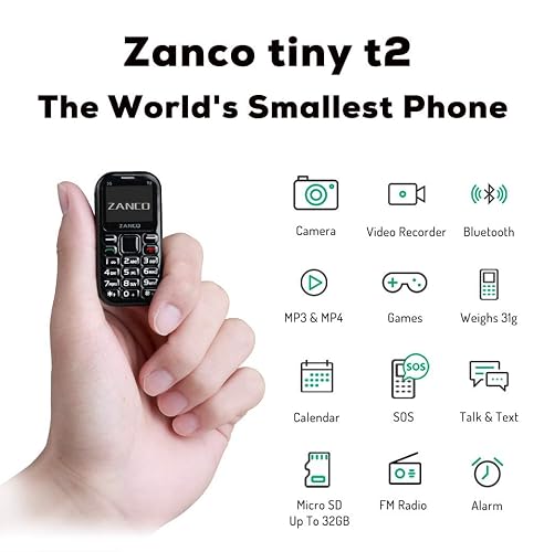 Zanco Tiny T2 - World's Smallest 3G Phone, Perfect for Travel in