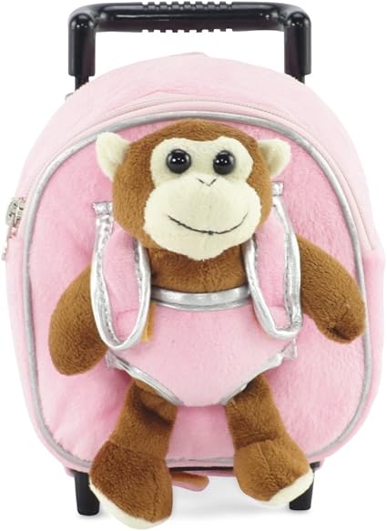 Amazon.com: 18 inch muñeca Rolling Mochila Equipaje w/desmontable overol | se adapta American Girl Dolls: Toys \u0026 Games