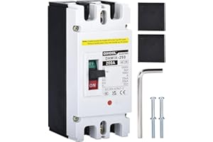 DIHOOL DC 200 Amp Breaker, 500V Battery Disconnect Switch for Main Power Station, UPS,Solar